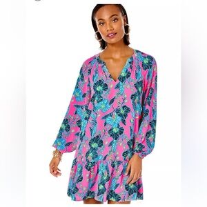 LILLY PULITZER LUCEE DRESS Pink Isle Blooming for You